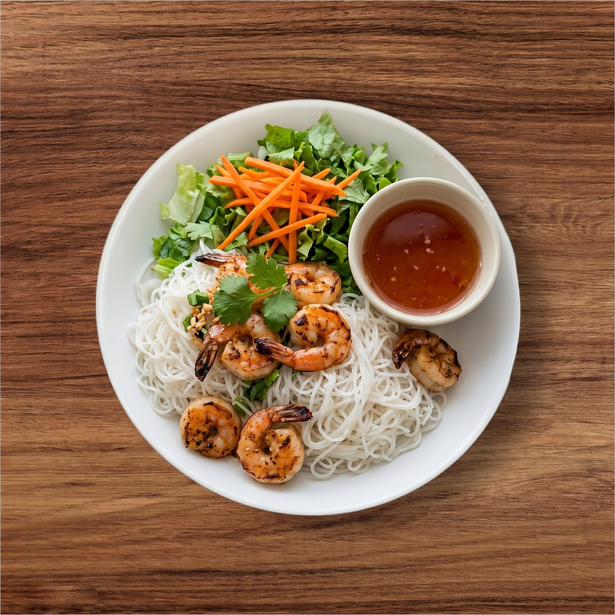 Grilled Shrimp with Vermicelli.