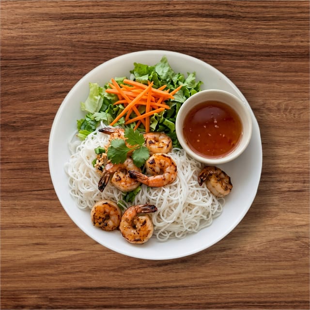 Grilled Shrimp with Vermicelli.