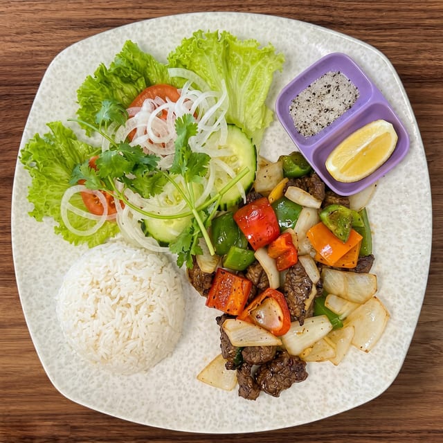Shaking Filet Mignon Beef with Rice.